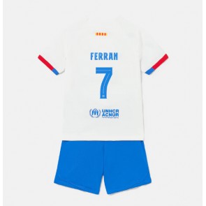 Barcelona Ferran Torres #7 Udebanesæt Børn 2023-24 Kort ærmer (+ korte bukser)